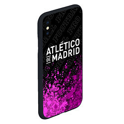 Чехол iPhone XS Max матовый Atletico Madrid pro football посередине, цвет: 3D-черный — фото 2