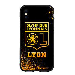 Чехол iPhone XS Max матовый Lyon - gold gradient