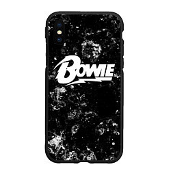 Чехол iPhone XS Max матовый David Bowie black ice