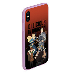 Чехол iPhone XS Max матовый Delicious in Dungeon, цвет: 3D-сиреневый — фото 2