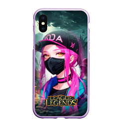 Чехол iPhone XS Max матовый League Of Legends Akali Kda