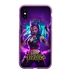 Чехол iPhone XS Max матовый League Of Legends Akali Kda