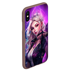 Чехол iPhone XS Max матовый League of Legends Kaisa Kda style, цвет: 3D-коричневый — фото 2