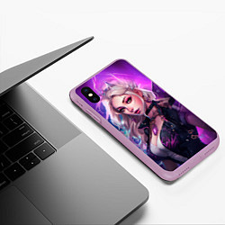 Чехол iPhone XS Max матовый League of Legends Kaisa Kda style, цвет: 3D-сиреневый — фото 2