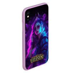 Чехол iPhone XS Max матовый League of Legends Kaisa Kda style, цвет: 3D-сиреневый — фото 2