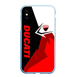 Чехол iPhone XS Max матовый Ducati moto - красная униформа