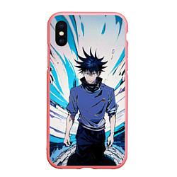 Чехол iPhone XS Max матовый Мэгуми Фусигуро из Jujutsu Kaisen абстракция