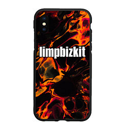 Чехол iPhone XS Max матовый Limp Bizkit red lava