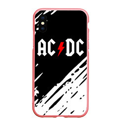 Чехол iPhone XS Max матовый Ac dc rock