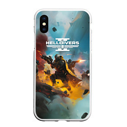 Чехол iPhone XS Max матовый Helldivers 2 art for the game