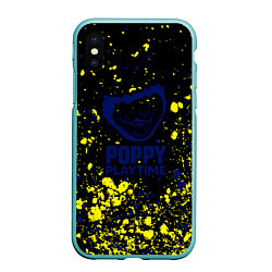 Чехол iPhone XS Max матовый Poppy Playtime хоррор, цвет: 3D-мятный