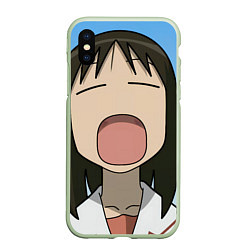 Чехол iPhone XS Max матовый Azumanga Daioh Аюму Касуга зевает