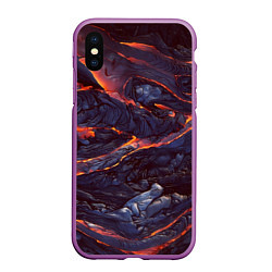 Чехол iPhone XS Max матовый Лавовые реки