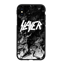Чехол iPhone XS Max матовый Slayer black graphite, цвет: 3D-черный