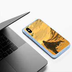 Чехол iPhone XS Max матовый Dune - The Traveler, цвет: 3D-голубой — фото 2