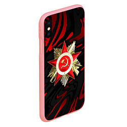 Чехол iPhone XS Max матовый Великая отечественная - красные разводы, цвет: 3D-баблгам — фото 2
