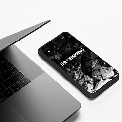 Чехол iPhone XS Max матовый The Offspring black graphite, цвет: 3D-черный — фото 2