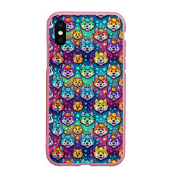 Чехол iPhone XS Max матовый Furry color anime animal faces