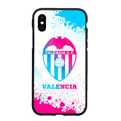 Чехол iPhone XS Max матовый Valencia neon gradient style, цвет: 3D-черный