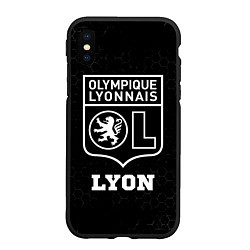 Чехол iPhone XS Max матовый Lyon sport на темном фоне