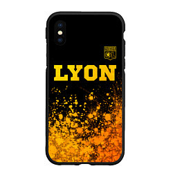 Чехол iPhone XS Max матовый Lyon - gold gradient посередине