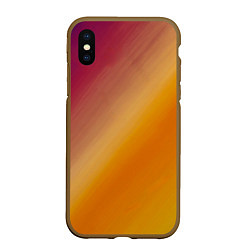 Чехол iPhone XS Max матовый Абстракция солнечный луч, цвет: 3D-коричневый