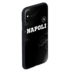 Чехол iPhone XS Max матовый Napoli sport на темном фоне посередине, цвет: 3D-черный — фото 2