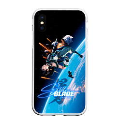 Чехол iPhone XS Max матовый Ева stellar blade, цвет: 3D-белый