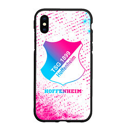 Чехол iPhone XS Max матовый Hoffenheim neon gradient style