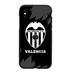 Чехол iPhone XS Max матовый Valencia sport на темном фоне