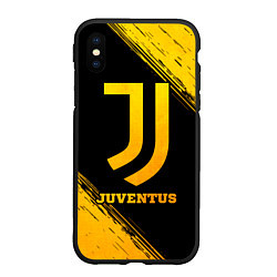 Чехол iPhone XS Max матовый Juventus - gold gradient