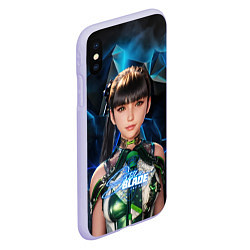 Чехол iPhone XS Max матовый Stellar Blade Eve ice background, цвет: 3D-светло-сиреневый — фото 2