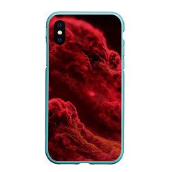 Чехол iPhone XS Max матовый Красный густой дым инферно - inferno red