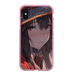 Чехол iPhone XS Max матовый Konosuba Мэгумин cute, цвет: 3D-розовый