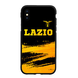 Чехол iPhone XS Max матовый Lazio - gold gradient посередине