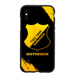 Чехол iPhone XS Max матовый Hoffenheim - gold gradient