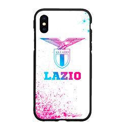 Чехол iPhone XS Max матовый Lazio neon gradient style