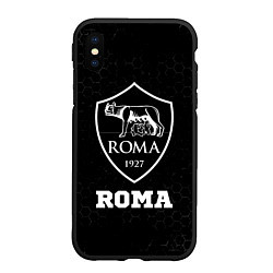 Чехол iPhone XS Max матовый Roma sport на темном фоне, цвет: 3D-черный