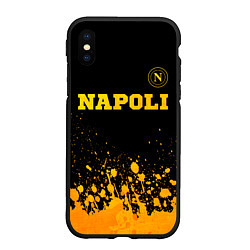 Чехол iPhone XS Max матовый Napoli - gold gradient посередине