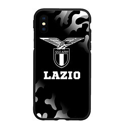 Чехол iPhone XS Max матовый Lazio sport на темном фоне