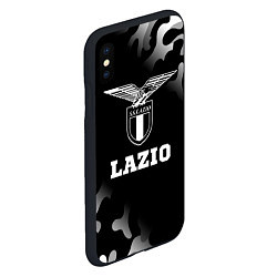 Чехол iPhone XS Max матовый Lazio sport на темном фоне, цвет: 3D-черный — фото 2