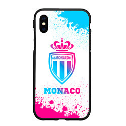 Чехол iPhone XS Max матовый Monaco neon gradient style