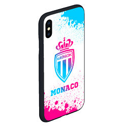 Чехол iPhone XS Max матовый Monaco neon gradient style, цвет: 3D-черный — фото 2