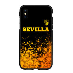 Чехол iPhone XS Max матовый Sevilla - gold gradient посередине