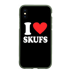 Чехол iPhone XS Max матовый I love skufs