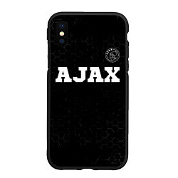 Чехол iPhone XS Max матовый Ajax sport на темном фоне посередине