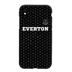 Чехол iPhone XS Max матовый Everton sport на темном фоне посередине