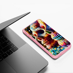 Чехол iPhone XS Max матовый Три черепа - авангард нейросеть, цвет: 3D-баблгам — фото 2