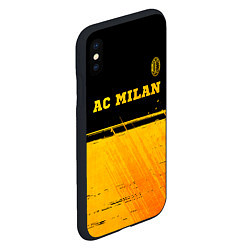 Чехол iPhone XS Max матовый AC Milan - gold gradient посередине, цвет: 3D-черный — фото 2