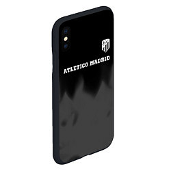 Чехол iPhone XS Max матовый Atletico Madrid sport на темном фоне посередине, цвет: 3D-черный — фото 2